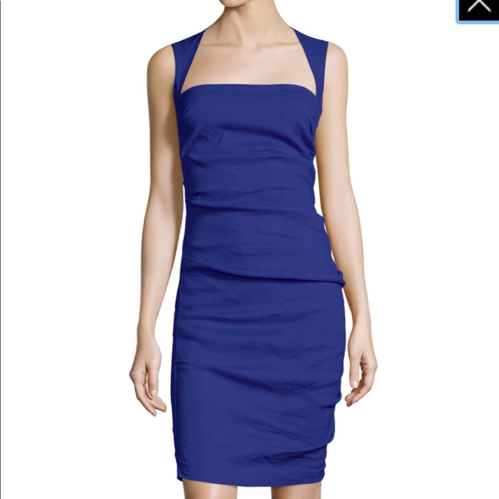 Nicole Miller Square-Neck Ruched Dress IN BLACK!!